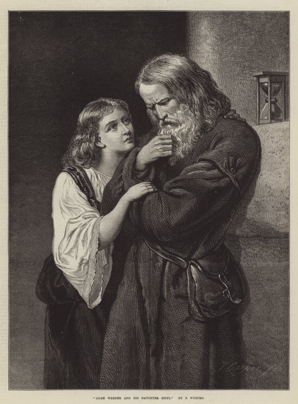 Adam Warner és lánya, Sibyl alkotó: Francis John Wyburd