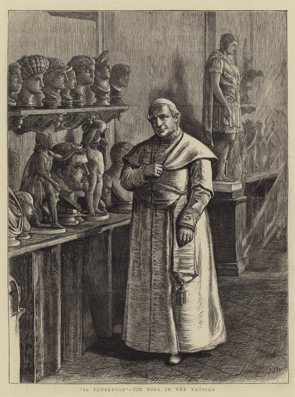Róma, karneváli kontraszt, Il Penseroso, a pápa a Vatikánban alkotó: Francis S. Walker