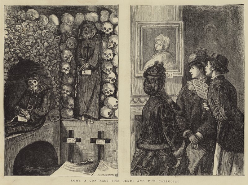 Róma, egy kontraszt, a Cenci és a Cappuccini alkotó: Francis S. Walker
