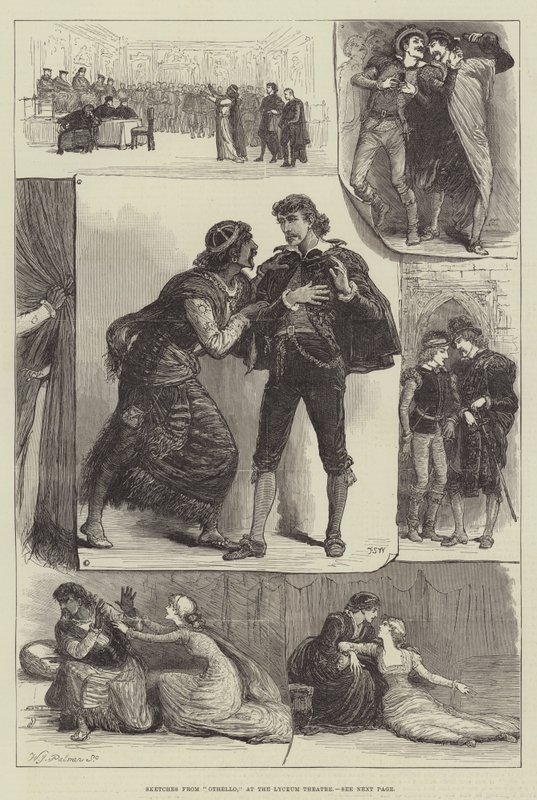 Vázlatok az Othelloból, a Lyceum Színházban alkotó: Francis S. Walker