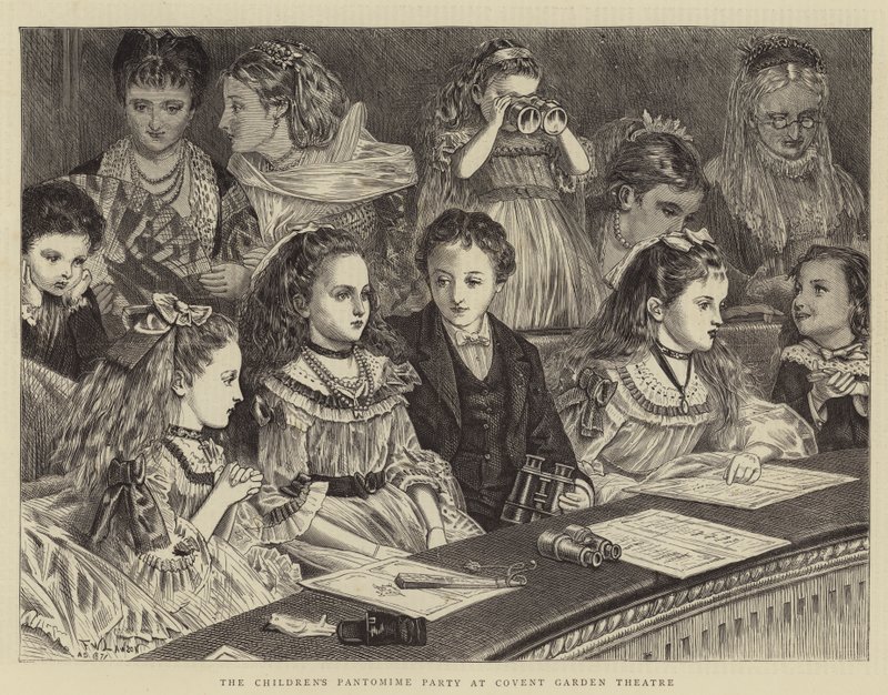 Gyermekpantomim parti a Covent Garden Színházban alkotó: Francis Wilfred Lawson