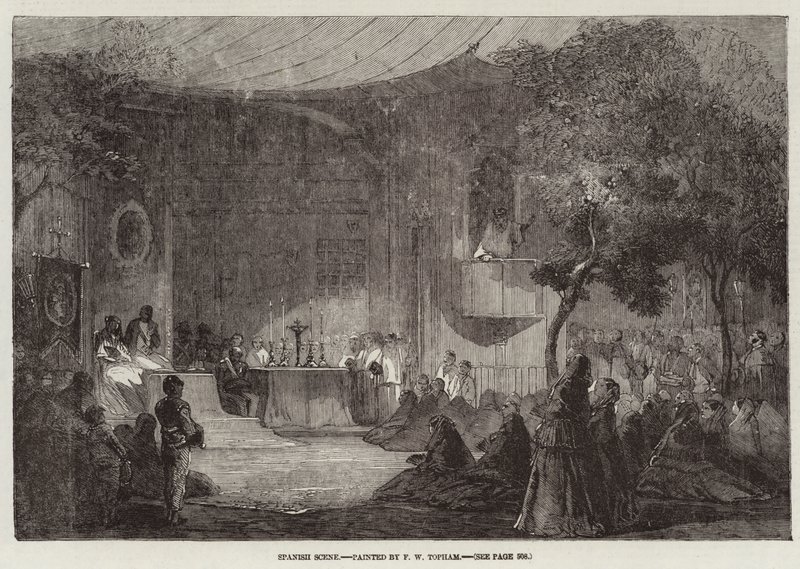 Spanyol jelenet alkotó: Francis William Topham
