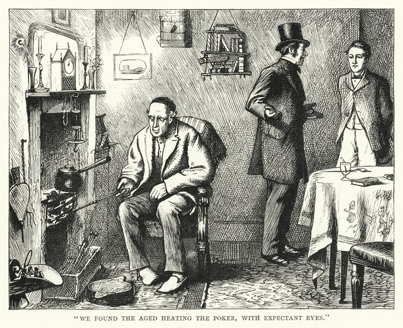 Illusztráció a nagy várakozásokhoz, Charles Dickens (metszet) alkotó: Francis Arthur Fraser