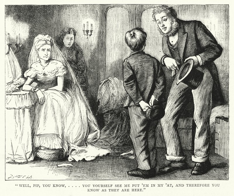 Illusztráció a nagy várakozásokhoz, Charles Dickens (metszet) alkotó: Francis Arthur Fraser