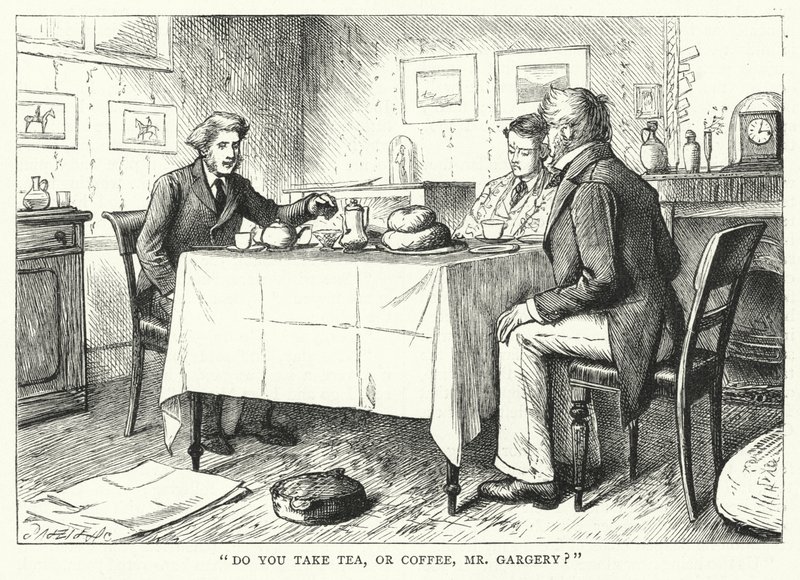 Illusztráció a nagy várakozásokhoz, Charles Dickens (metszet) alkotó: Francis Arthur Fraser