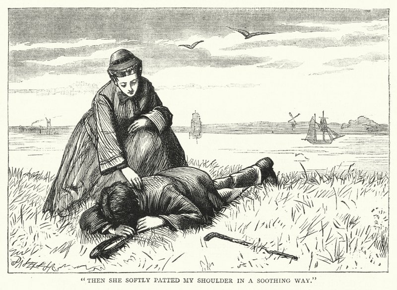 Illusztráció a nagy várakozásokhoz, Charles Dickens (metszet) alkotó: Francis Arthur Fraser