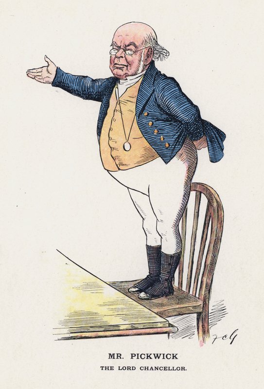 Pickwick úr, a főkancellár (színes litó) alkotó: Francis Carruthers Gould