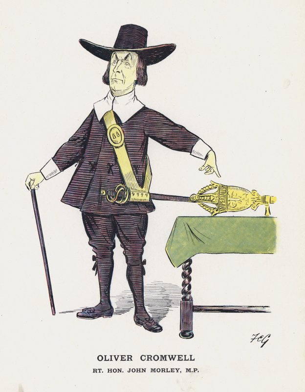 Oliver Cromwell, Rt Hon John Morley (színes litó) alkotó: Francis Carruthers Gould