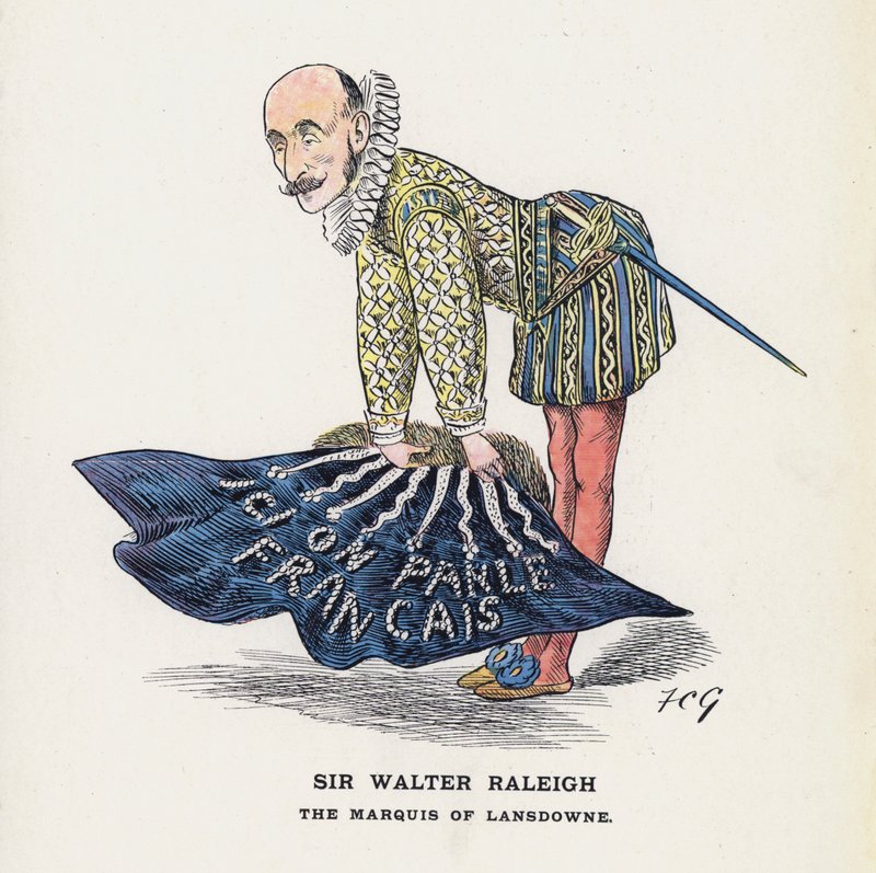 Sir Walter Raleigh, Lansdowne márkija (színes litó) alkotó: Francis Carruthers Gould
