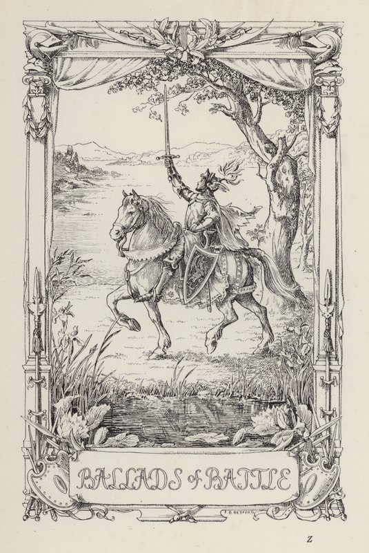 Egy másik verseskönyv gyerekeknek: Balladák a csatáról (litográfia) alkotó: Francis Donkin Bedford