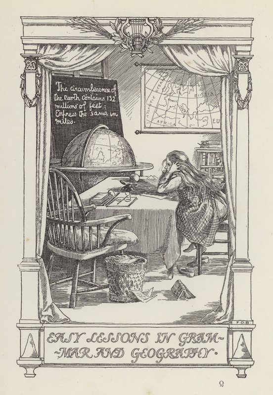 Egy másik verseskönyv gyerekeknek: Egyszerű nyelvtani és földrajzi leckék (litho) alkotó: Francis Donkin Bedford