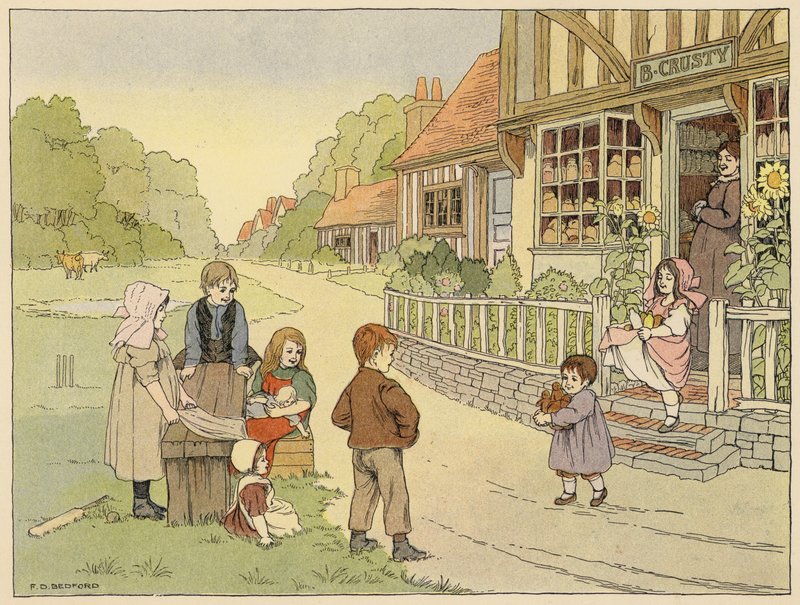 Bedford üzletek könyve: Baker (színes litográfia) alkotó: Francis Donkin Bedford