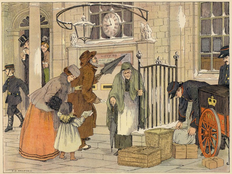 Bedford üzletek könyve: Postahivatal (színes litográfia) alkotó: Francis Donkin Bedford