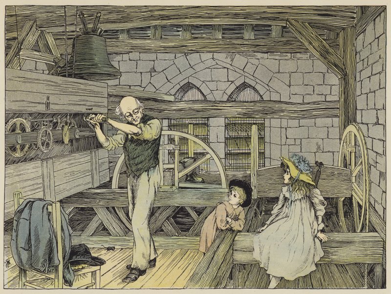 Clock-Winder (színes litográfia) alkotó: Francis Donkin Bedford