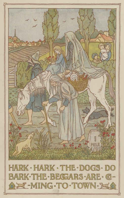 Hark hark hark the dogs do bark the beggars are coming to town (színes litho) alkotó: Francis Donkin Bedford