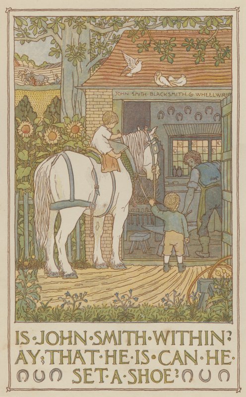 John Smith belül ay, hogy ő is ő is tud ő állítani egy cipő (színes litho) alkotó: Francis Donkin Bedford
