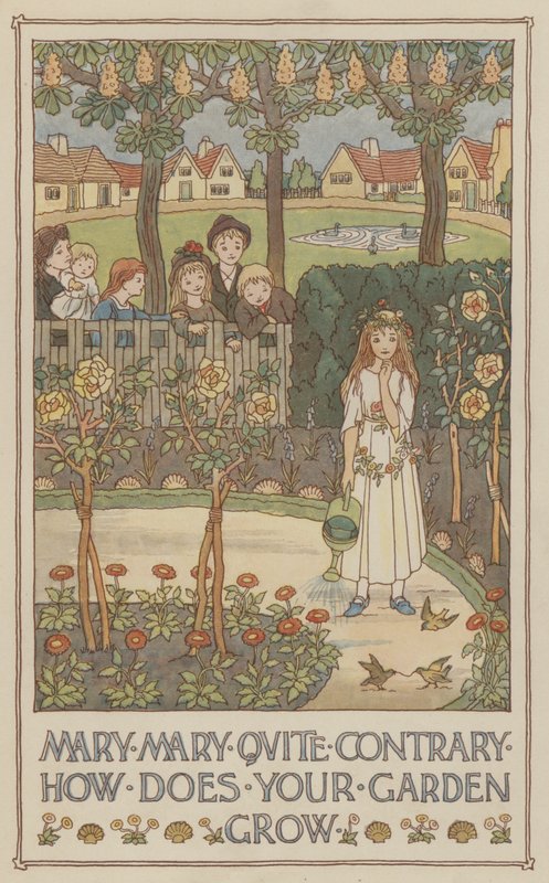 Mary Mary eléggé ellentétes, hogyan nő a kerted (színes litográfia) alkotó: Francis Donkin Bedford
