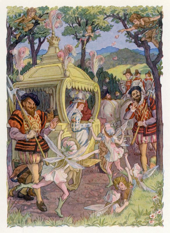 Merrie England: Királyi zarándoklat (színes litográfia) alkotó: Francis Donkin Bedford