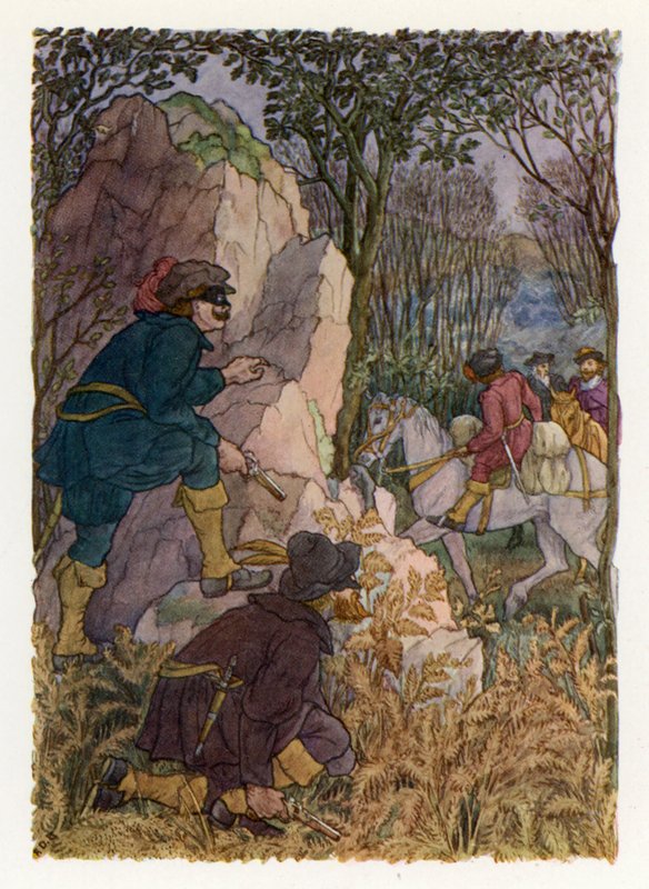 Merrie England: Merry England: Ambush (színes litográfia) alkotó: Francis Donkin Bedford