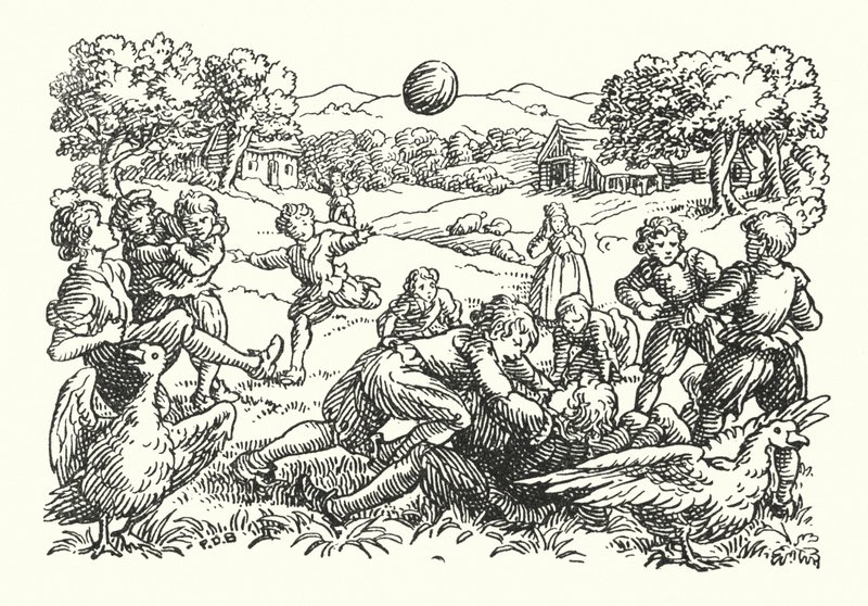 Merrie England: Merry England: Football (litográfia) alkotó: Francis Donkin Bedford
