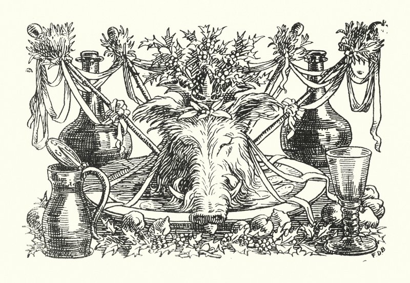 Merrie England: Lord of Misrule (litográfia): The Lord of Misrule (litho) alkotó: Francis Donkin Bedford