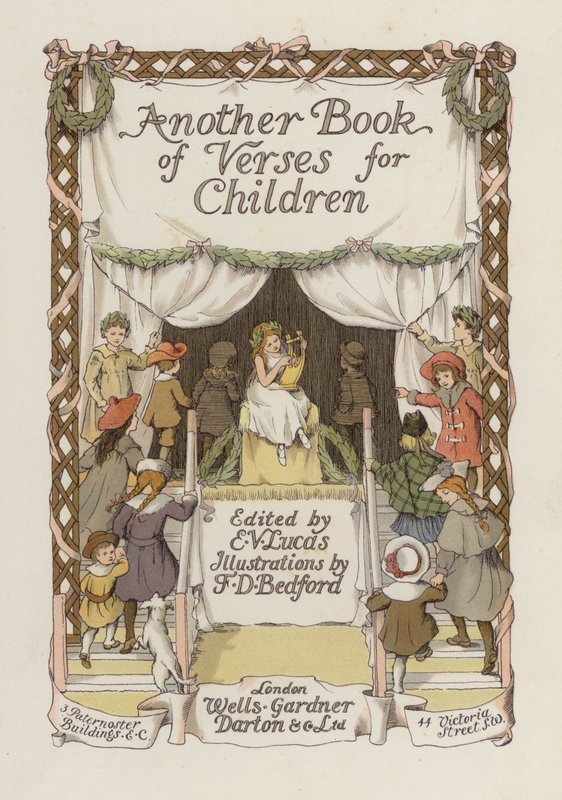 Egy másik verseskönyv címlapillusztrációja (színes litográfia) alkotó: Francis Donkin Bedford