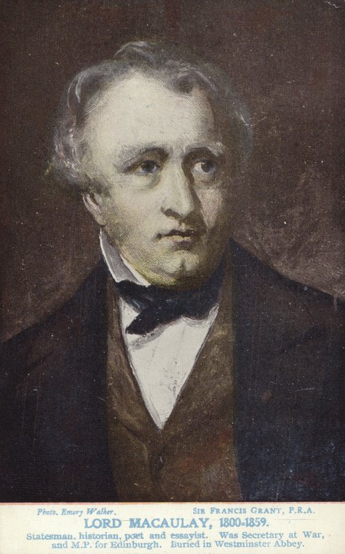 Thomas Babington Macaulay (1800-1859), angol politikus és történész alkotó: Francis Grant