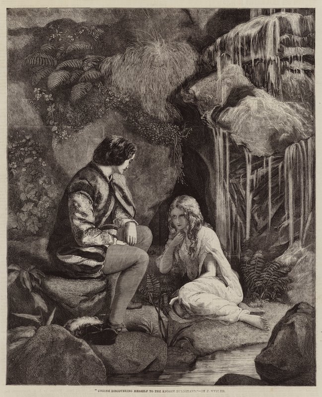 Undine felfedezi magát Huldbrand lovagnak. alkotó: Francis John Wyburd