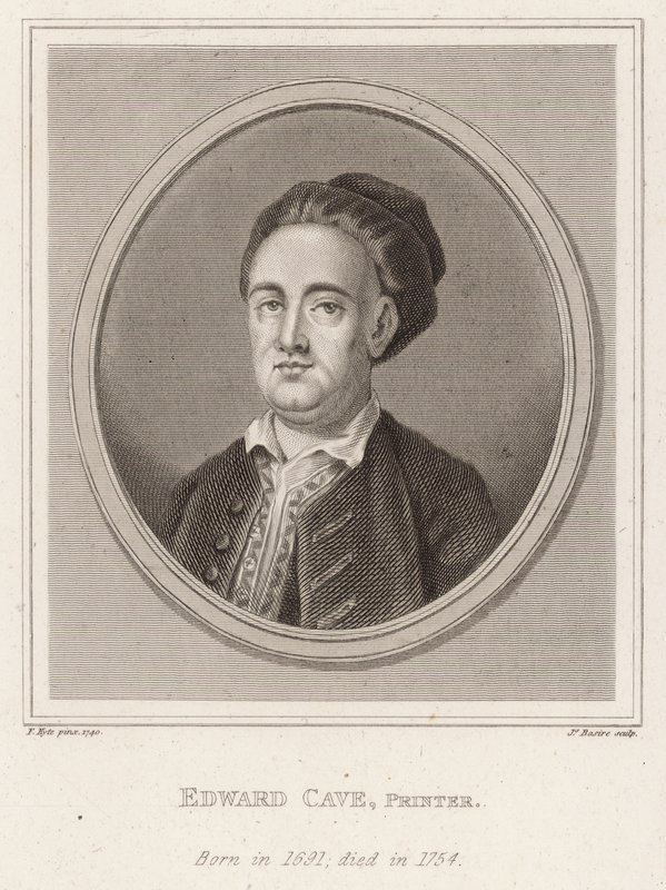 Edward Cave nyomdász, született 1891-ben, meghalt 1754-ben alkotó: Francis Kyte