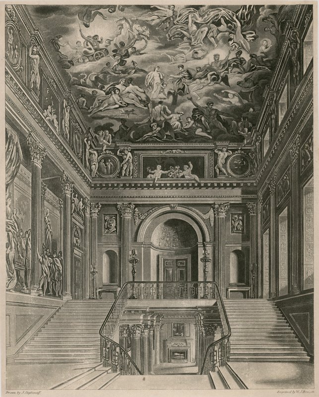 Buckingham-palota, lépcsőház alkotó: Francis Phillip Stephanoff