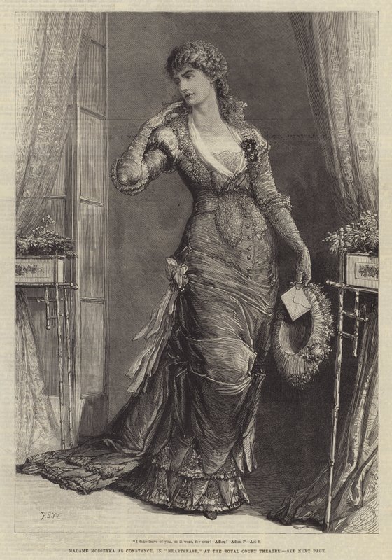 Madame Modjeska, mint Constance, Heartsease-ben, a Royal Court Theatre-ben alkotó: Francis S. Walker