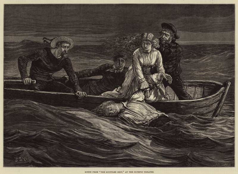 Jelenet a The Scuttled Ship című filmből, az Olimpiai Színházban alkotó: Francis S. Walker