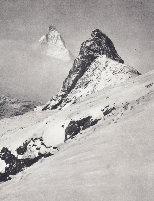 Pennine Alpok: A Matternhorn és a Riffelhorn (f/w fotó) alkotó: Francis Sydney Smythe