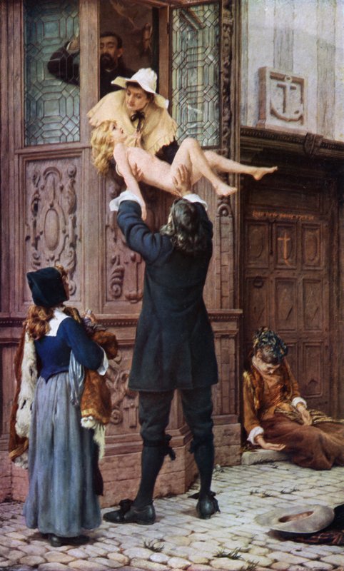 Megmentve a pestistől (színes litó) alkotó: Francis William (after) Topham