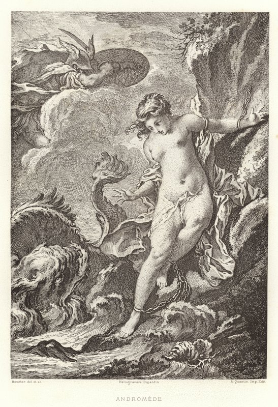 Androméde (metszet) alkotó: Francois (after) Boucher