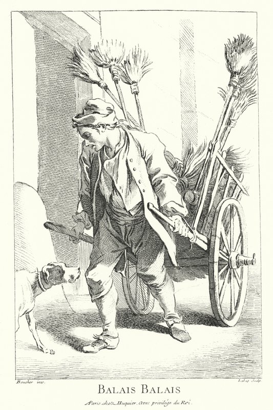 Seprű eladó (metszet) alkotó: Francois (after) Boucher