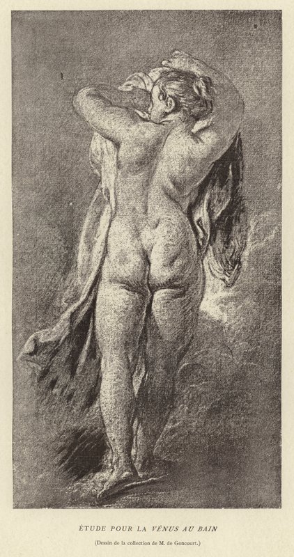 Tanulmány a Vénuszhoz a fürdőben alkotó: Francois (after) Boucher