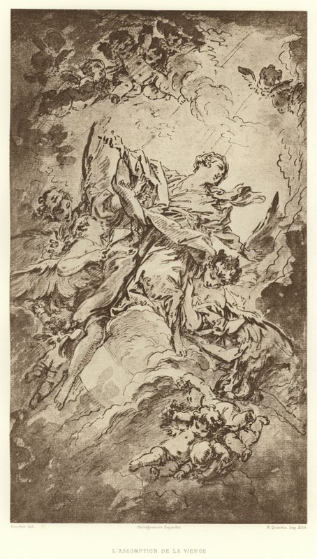 A Szűz mennybemenetele (metszet) alkotó: Francois (after) Boucher