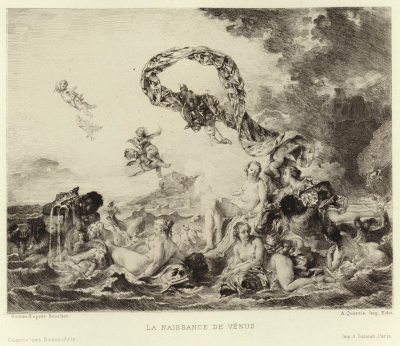 Vénusz születése (metszet) alkotó: Francois (after) Boucher