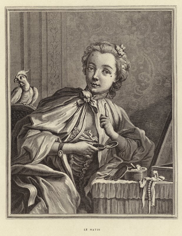 A reggel (metszet) alkotó: Francois (after) Boucher