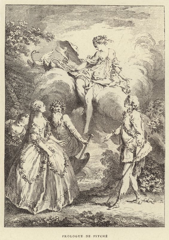 Prologue de Psyche (metszet) alkotó: Francois (after) Boucher