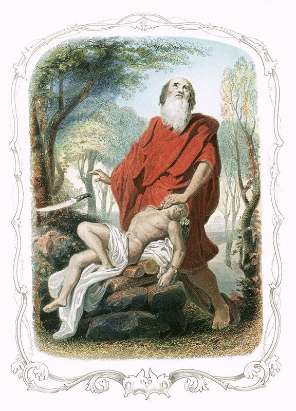 Ábrahám felajánlja Izsákot alkotó: Francois Feyen Perrin