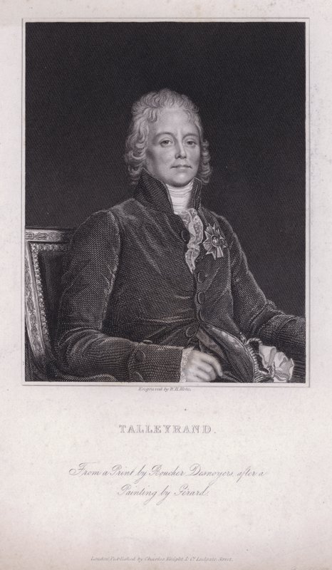 Charles Maurice de Talleyrand-Perigord francia politikus és diplomata (metszet) alkotó: Francois Pascal Simon (after) Gerard