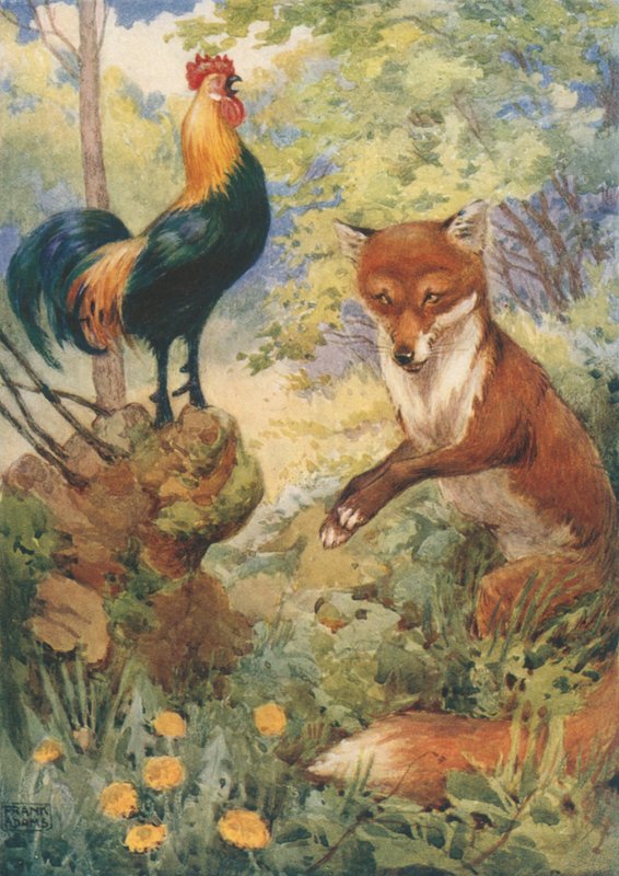 Chanticleer és Dan Russell, Geoffrey Chaucer Canterbury meséiből alkotó: Frank Adams