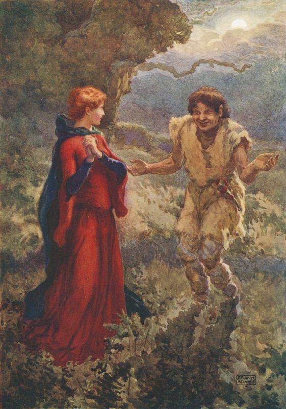 Comus az erdőben, John Milton: Comus című művéből alkotó: Frank Adams