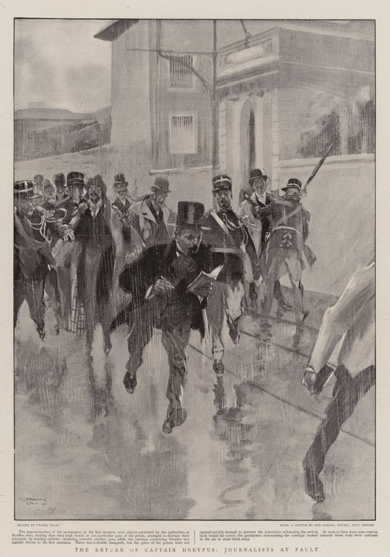 Dreyfus kapitány visszatérése, a hibás újságírók alkotó: Frank Craig