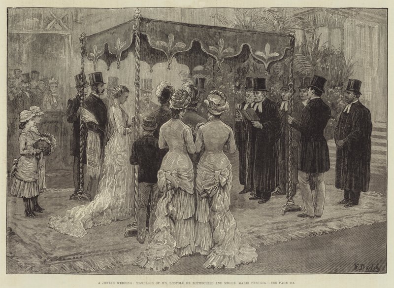 Zsidó esküvő, Leopold de Rothschild úr és Marie Perugia kisasszony házassága alkotó: Frank Dadd