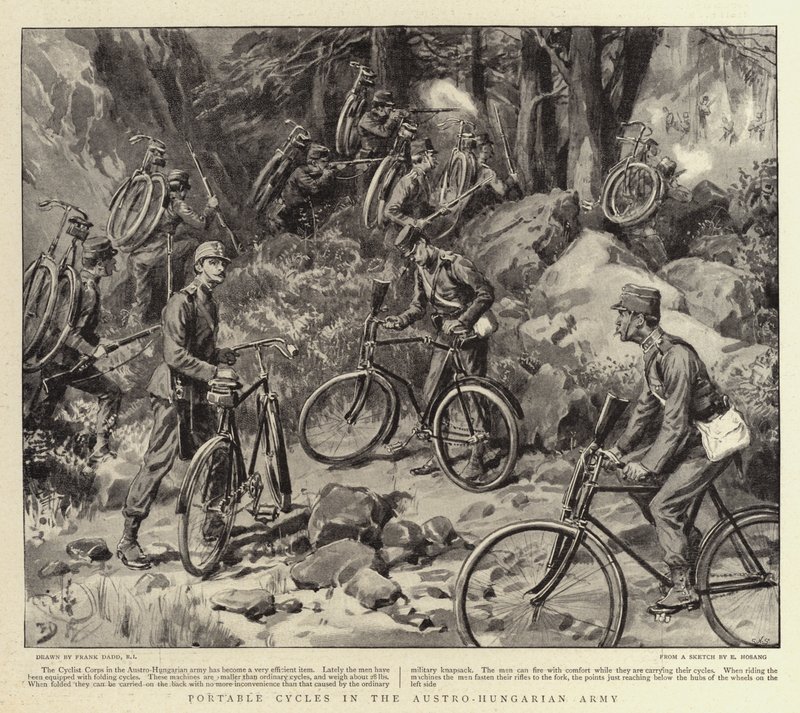 Hordozható kerékpárok az osztrák-magyar hadseregben alkotó: Frank Dadd