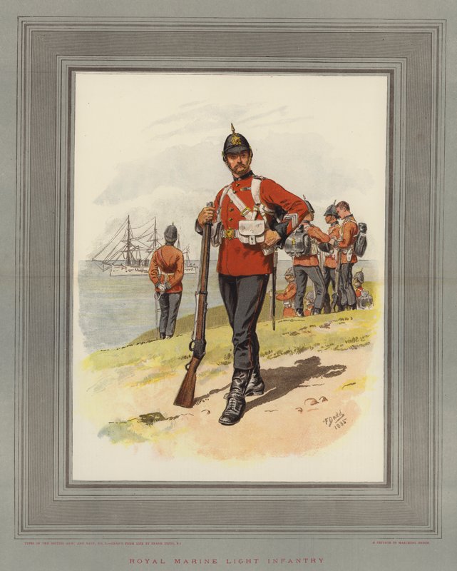 Királyi tengerészgyalogság (chromolitho) alkotó: Frank Dadd
