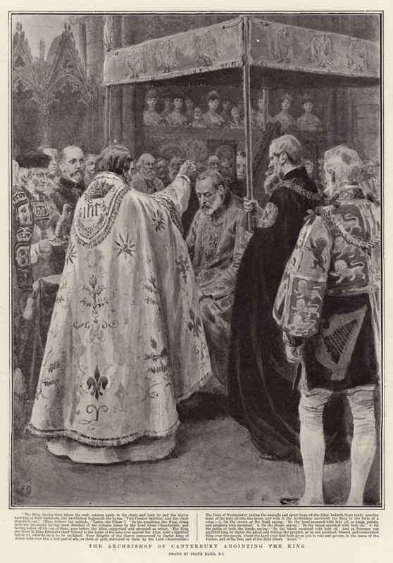 Canterbury érseke a király felkenése alkotó: Frank Dadd